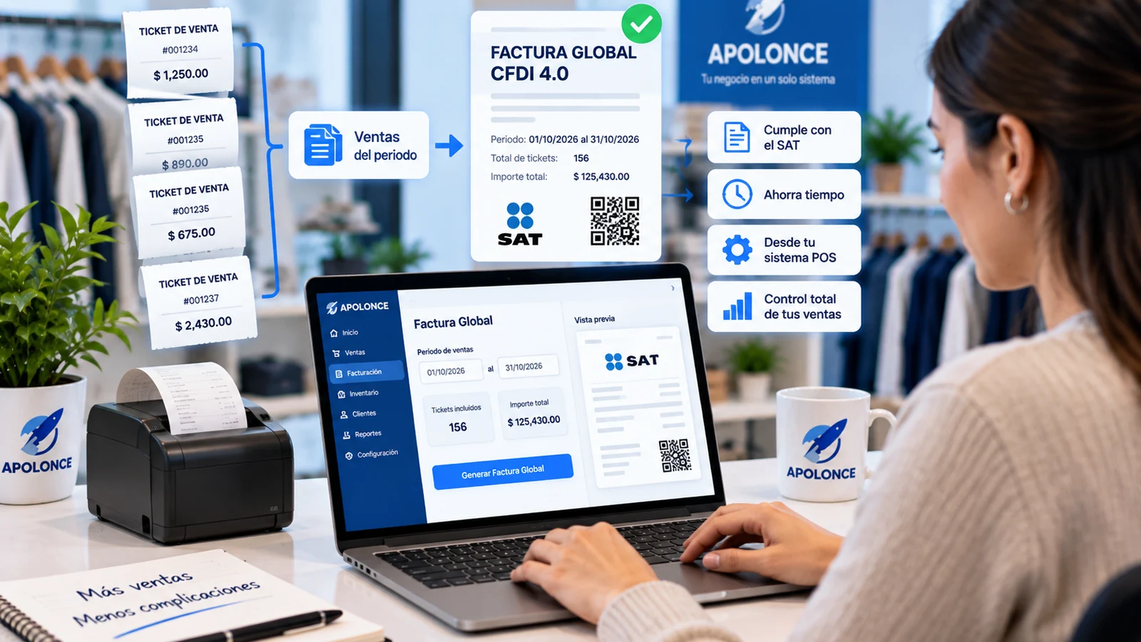 Cómo generar una factura global desde tu sistema POS