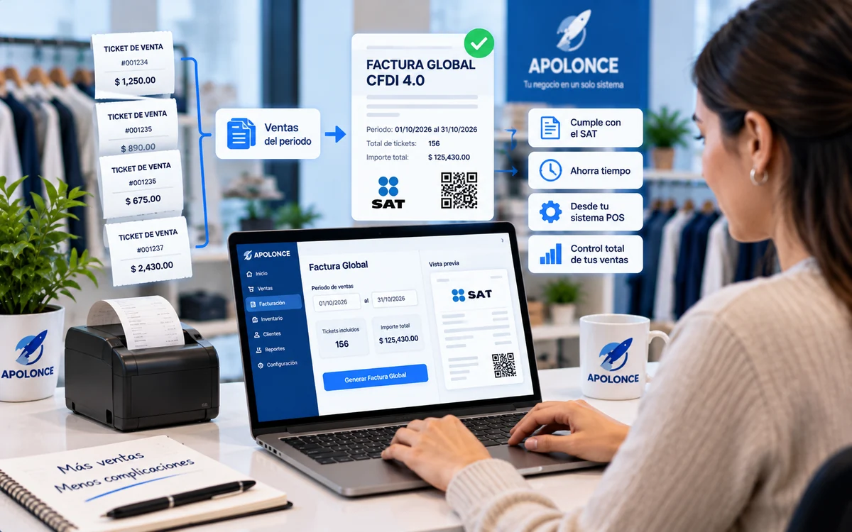Cómo generar una factura global desde tu sistema POS
