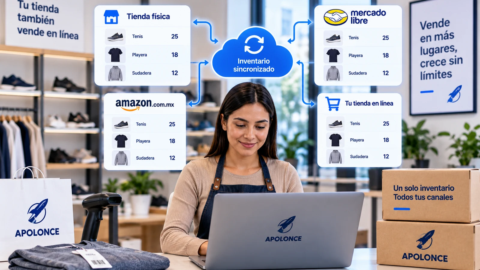 Cómo sincronizar inventario entre tienda física y marketplaces en México