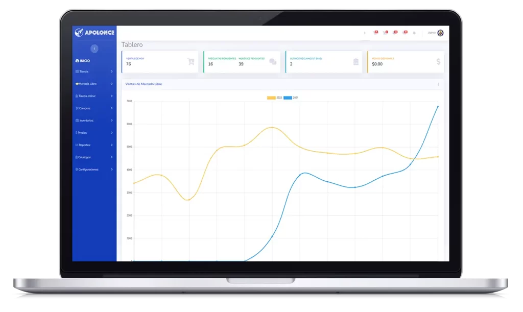 Apolonce - Sistema administrativo de ventas de Mercado Libre y Tienda Física